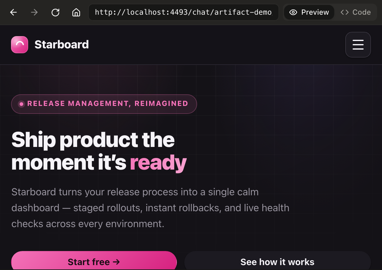 Render what the model makes